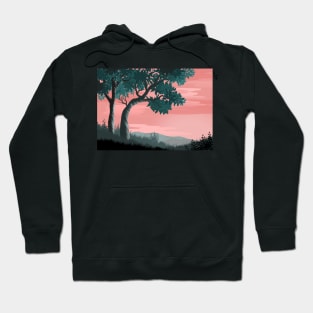 Tropical Trees Landscape in Nature Hoodie